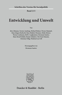 Enlarge image Cover: Entwicklung und Umwelt. - Duncker & Humblot
