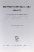 Cover: Literaturwissenschaftliches Jahrbuch. - Duncker & Humblot