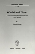 Cover: Offenheit und Distanz. - Duncker & Humblot