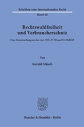 Abbildung von: Rechtswahlfreiheit und Verbraucherschutz. - Duncker & Humblot