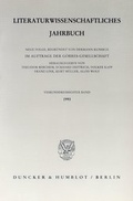 Cover: Literaturwissenschaftliches Jahrbuch. - Duncker & Humblot