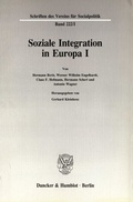Cover: Soziale Integration in Europa I. - Duncker & Humblot
