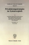 Cover: Privatisierungsstrategien im Systemvergleich. - Duncker & Humblot