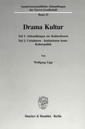 Cover: Drama Kultur. - Duncker & Humblot