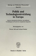 Cover: Politik und Technologieentwicklung in Europa. - Duncker & Humblot