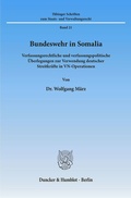Cover: Bundeswehr in Somalia. - Duncker & Humblot