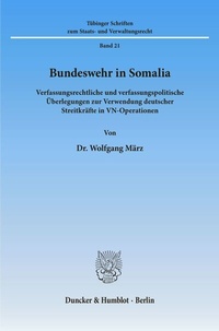 Abbildung von: Bundeswehr in Somalia. - Duncker & Humblot