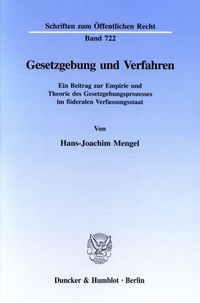 Abbildung von: Gesetzgebung und Verfahren. - Duncker & Humblot