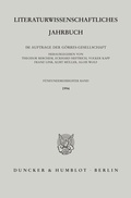 Cover: Literaturwissenschaftliches Jahrbuch. - Duncker & Humblot