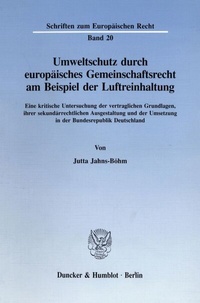 Bild: Umweltschutz durch europäisches Gemeinschaftsrecht am Beispiel der Luftreinhaltung. - Duncker & Humblot
