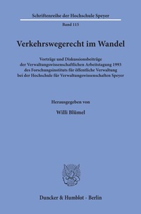Abbildung von: Verkehrswegerecht im Wandel. - Duncker & Humblot