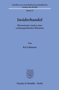 Abbildung von: Insiderhandel. - Duncker & Humblot