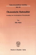 Cover: &Ouml;konomische Rationalit&auml;t. - Duncker & Humblot