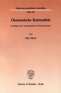 Enlarge image Cover: Ökonomische Rationalität. - Duncker & Humblot