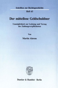 Bild: Der mittellose Geldschuldner. - Duncker & Humblot