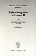 Cover: Soziale Integration in Europa II. - Duncker & Humblot