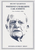 Cover: Positionen und Begriffe Carl Schmitts. - Duncker & Humblot