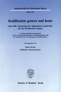 Cover: Kodifikation gestern und heute. - Duncker & Humblot