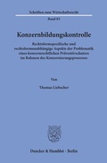 Abbildung von: Konzernbildungskontrolle. - Duncker & Humblot