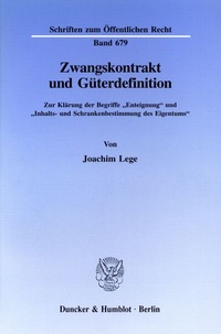 Abbildung von: Zwangskontrakt und Güterdefinition. - Duncker & Humblot