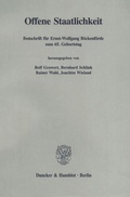 Cover: Offene Staatlichkeit. - Duncker & Humblot