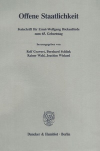 Abbildung von: Offene Staatlichkeit. - Duncker & Humblot