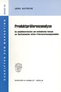 Cover: Produktpr&auml;ferenzanalyse. - Duncker & Humblot