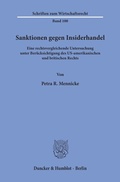 Cover: Sanktionen gegen Insiderhandel. - Duncker & Humblot