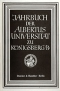 Cover: Jahrbuch der Albertus-Universit&auml;t zu K&ouml;nigsberg-Pr. - Duncker & Humblot
