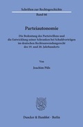 Cover: Parteiautonomie. - Duncker & Humblot