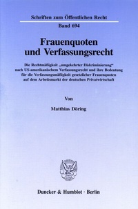 Abbildung von: Frauenquoten und Verfassungsrecht. - Duncker & Humblot