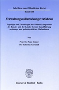 Bild: Verwaltungsvollstreckungsverfahren. - Duncker & Humblot