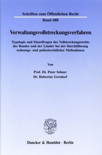 Abbildung von: Verwaltungsvollstreckungsverfahren. - Duncker & Humblot