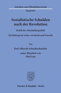 Abbildung von: Sozialistische Schulden nach der Revolution. - Duncker & Humblot