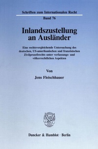 Enlarge image Cover: Inlandszustellung an Ausländer. - Duncker & Humblot