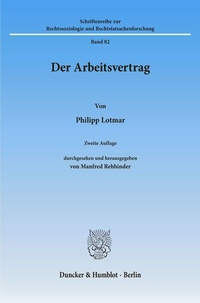 Abbildung von: Der Arbeitsvertrag. - Duncker & Humblot