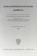 Cover: Literaturwissenschaftliches Jahrbuch. - Duncker & Humblot