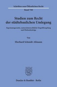 Abbildung von: Studien zum Recht der städtebaulichen Umlegung. - Duncker & Humblot