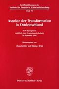 Cover: Aspekte der Transformation in Ostdeutschland. - Duncker & Humblot
