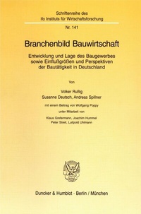 Enlarge image Cover: Branchenbild Bauwirtschaft. - Duncker & Humblot
