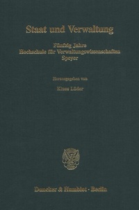 Abbildung von: Staat und Verwaltung. - Duncker & Humblot