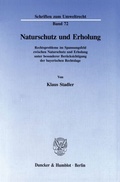Bild: Naturschutz und Erholung. - Duncker & Humblot