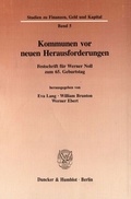 Cover: Kommunen vor neuen Herausforderungen. - Duncker & Humblot
