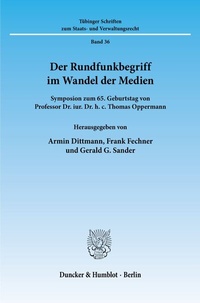Abbildung von: Der Rundfunkbegriff im Wandel der Medien. - Duncker & Humblot