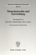 Cover: Menschenrechte und Entwicklung. - Duncker & Humblot