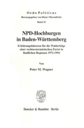 Cover: NPD-Hochburgen in Baden-W&uuml;rttemberg. - Duncker & Humblot