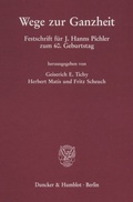 Cover: Wege zur Ganzheit. - Duncker & Humblot