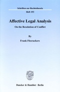 Cover: Affective Legal Analysis. - Duncker & Humblot
