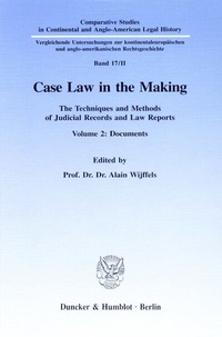 Enlarge image Cover: Case Law in the Making. - Duncker & Humblot