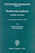 Cover: Break-even-Analysen. - Duncker & Humblot